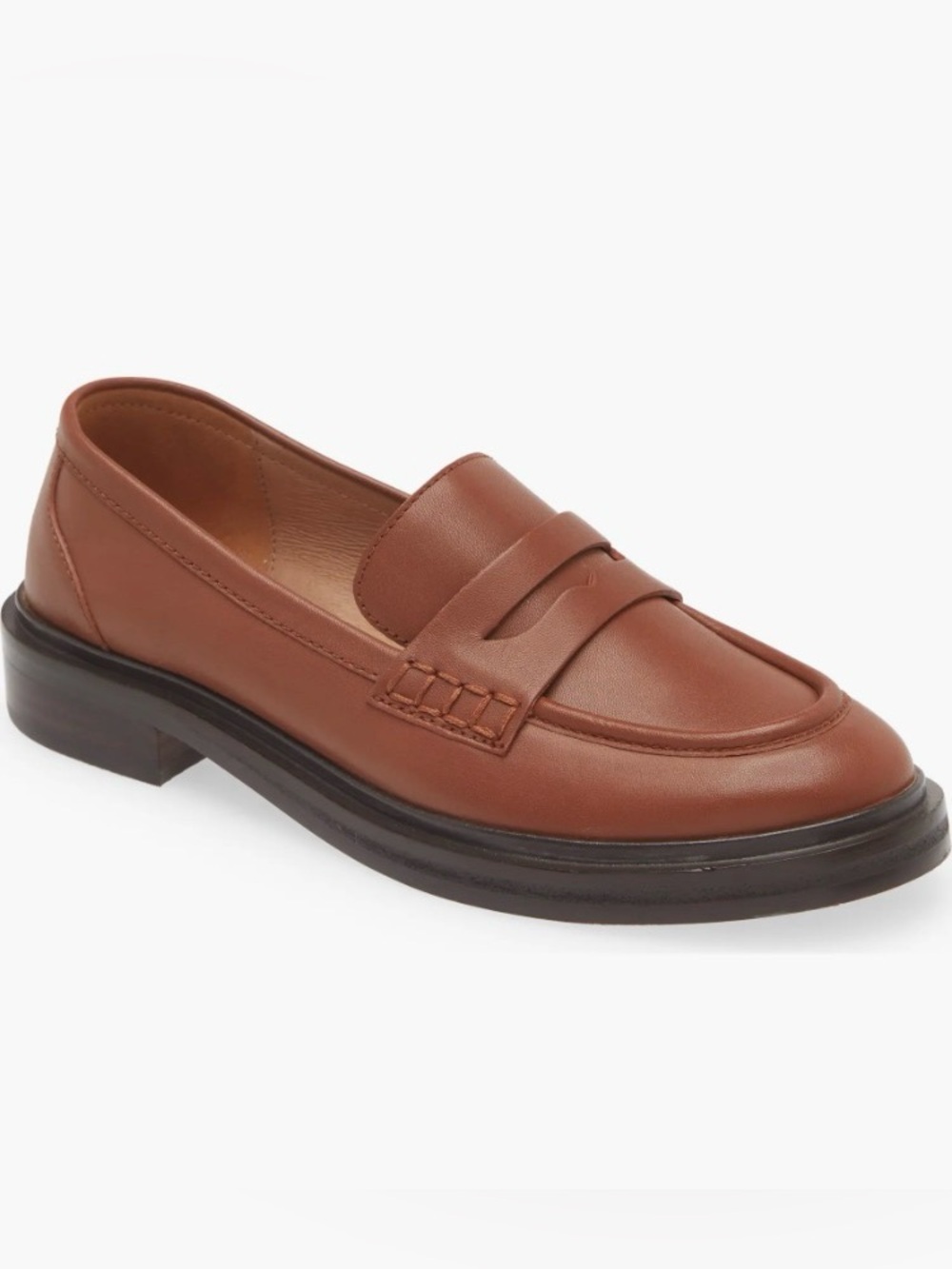 MADEWELL NWOT VERNON LOAFER PREPPY CLASSIC LEATHER DRIED MAPLE WOMEN SZ 7.5
